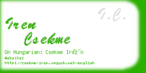 iren csekme business card